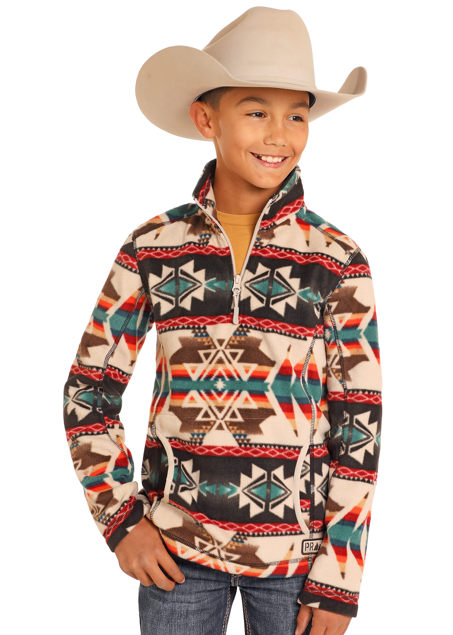 Kids' Aztec Print Fleece Pullover