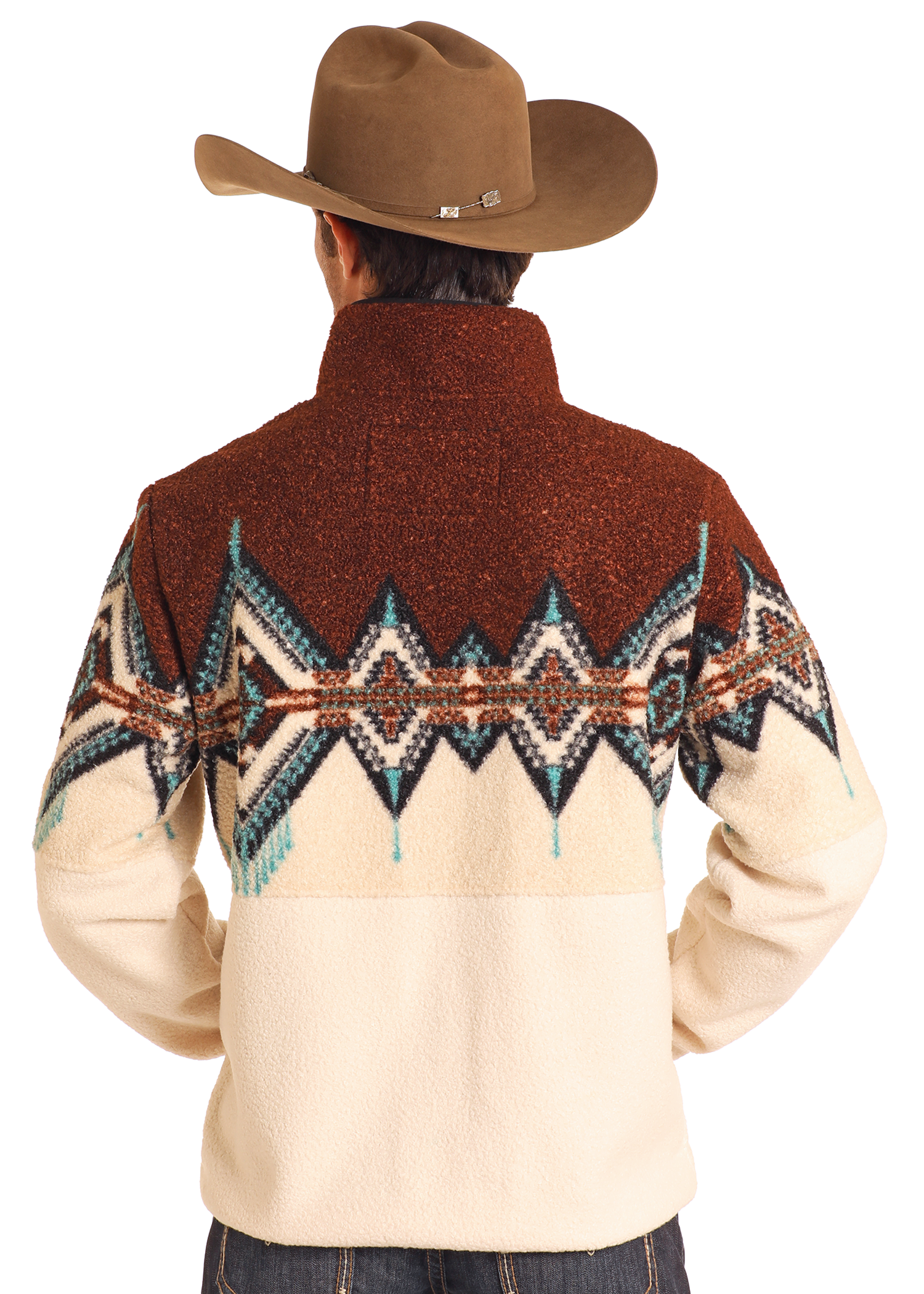 Aztec Border Berber Pullover