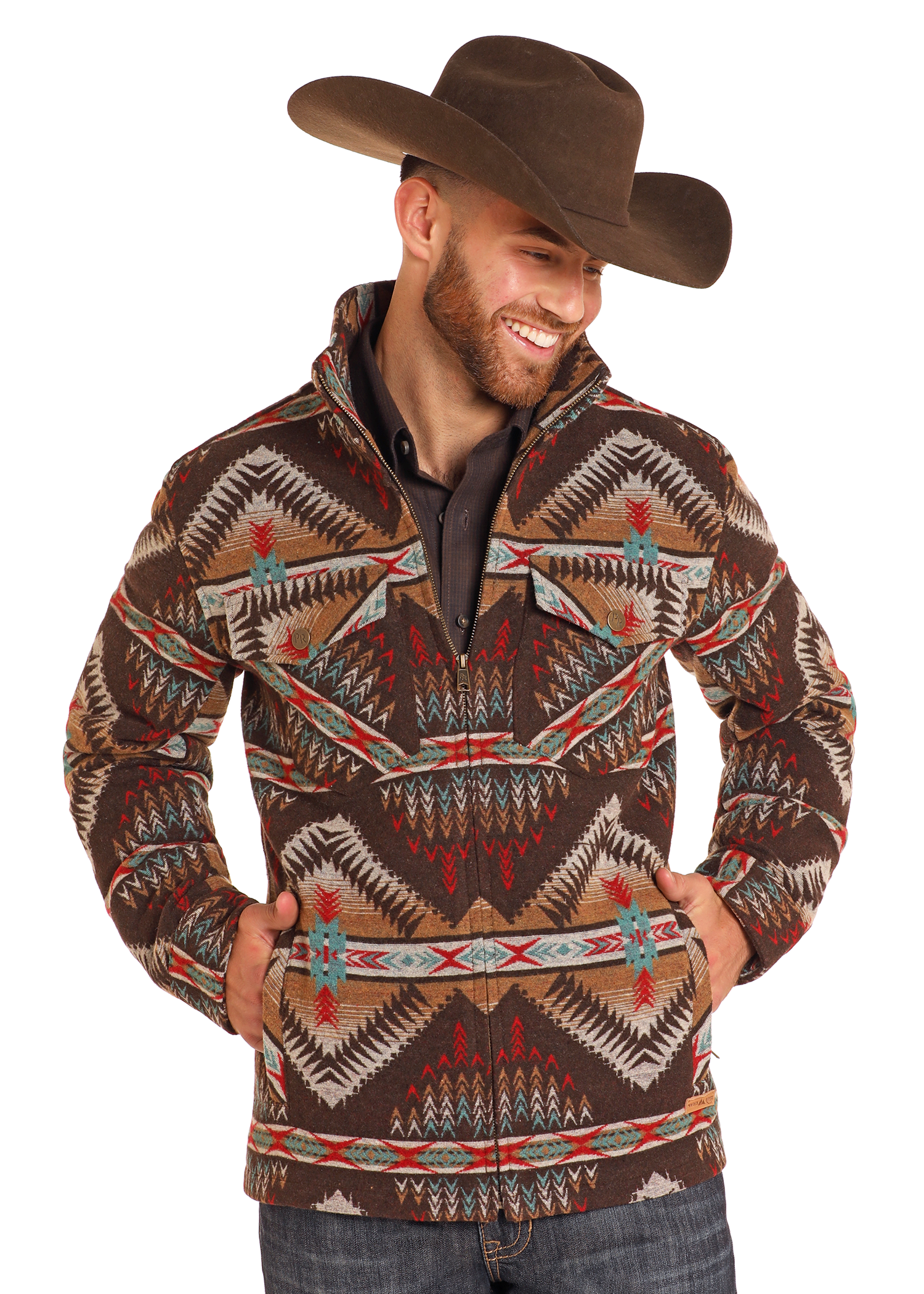 Aztec Jacquard Full Zip Jacket