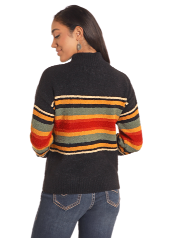 Aztec Mock Neck Sweater