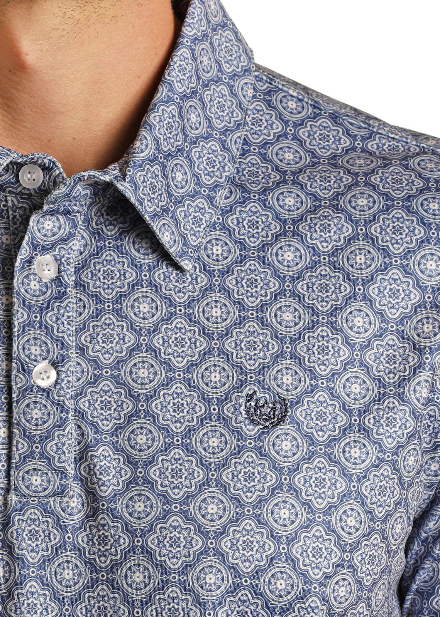 Medallion Print Polo