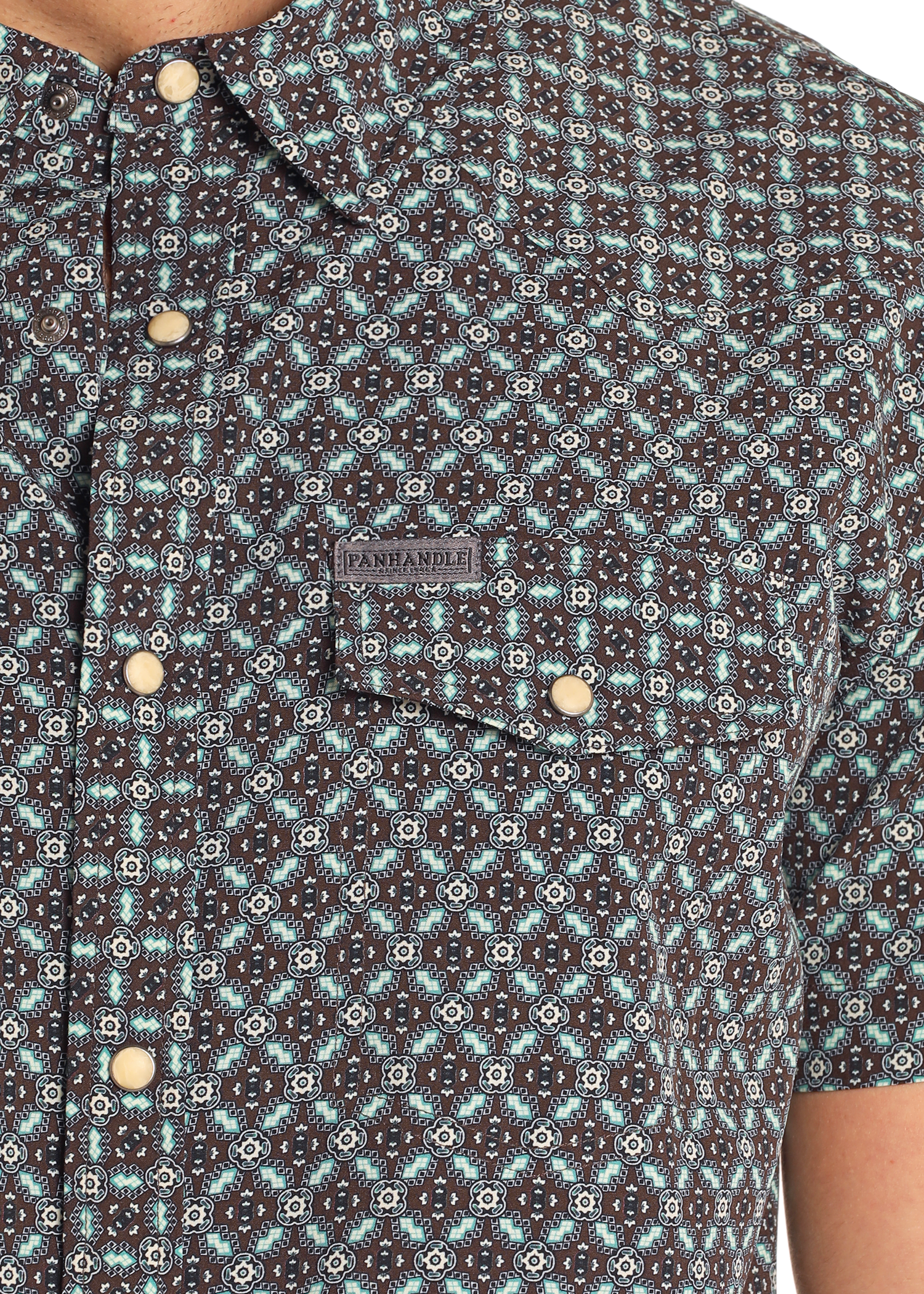 Medallion Print Short Sleeve Performance Shirt