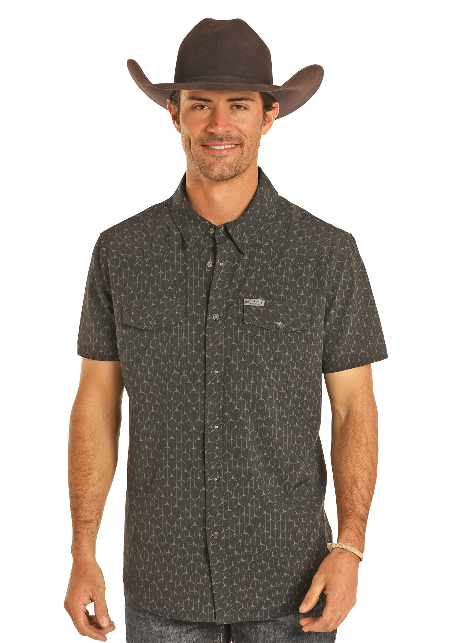 Longhorn Print Short Sleeve Performance Shirt