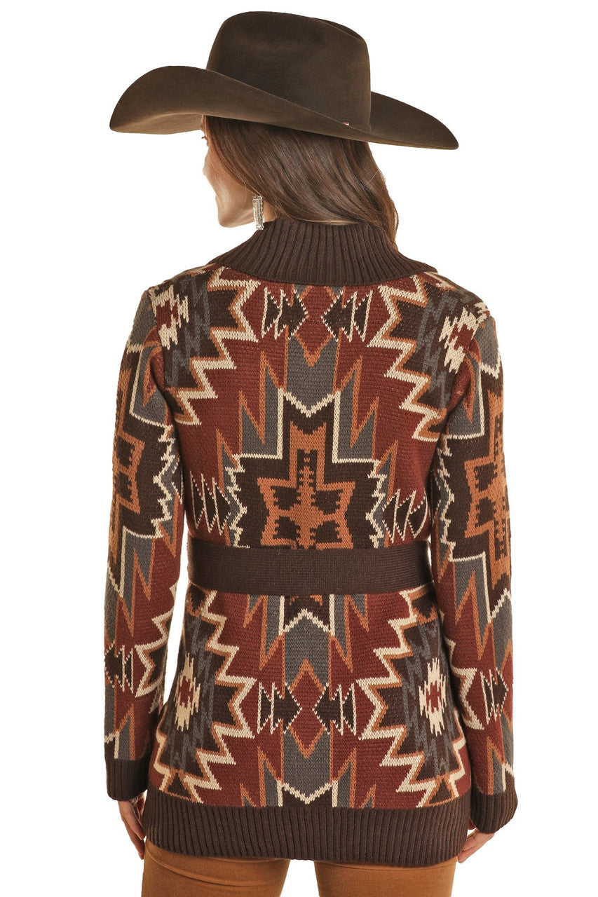 Powder River Aztec Belted Cardigan