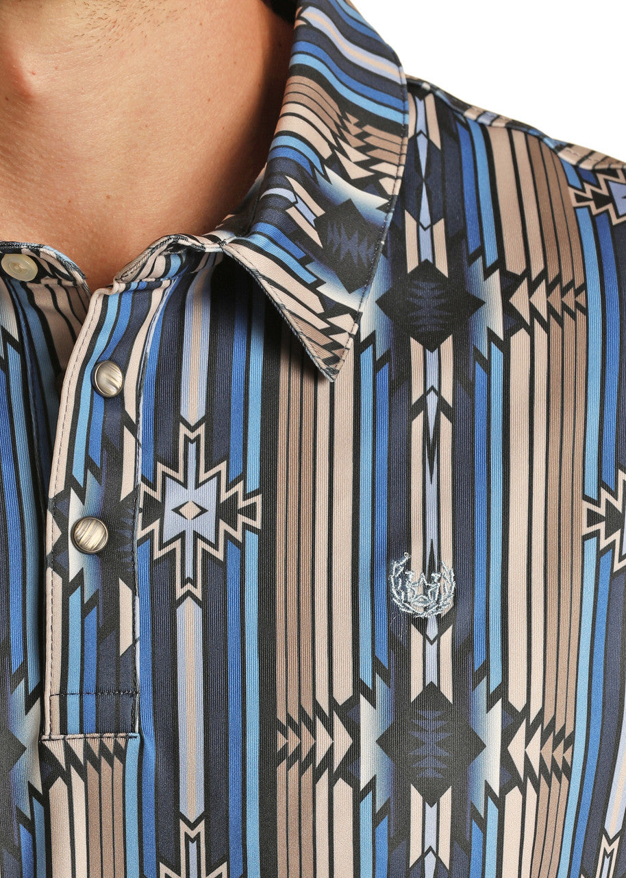 Aztec Print Polo