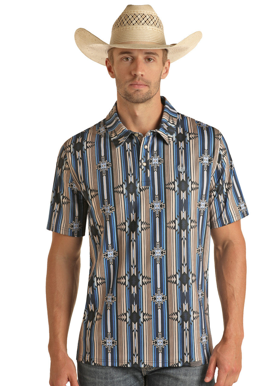 Aztec Print Polo