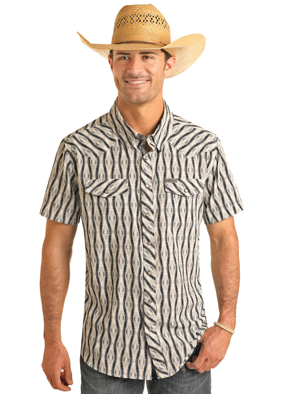 Aztec Short Sleeve Snap Shirt