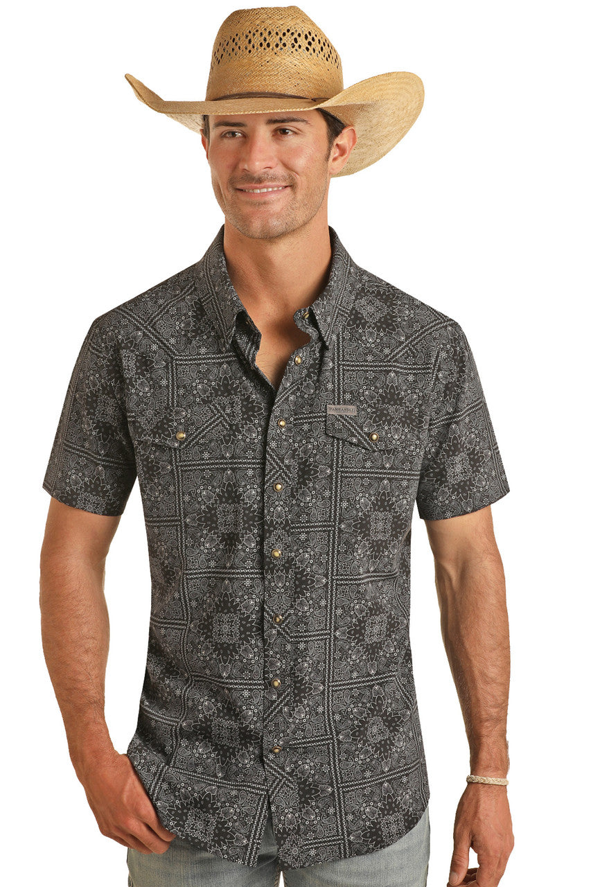 Bandana Short Sleeve Snap Shirt