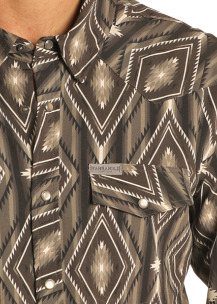 Aztec Print Long Sleeve Performance Shirt